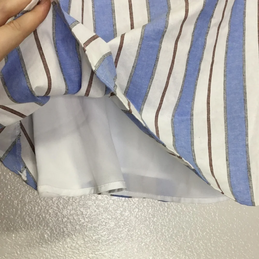 NWT WAYF Striped Linen Skirt